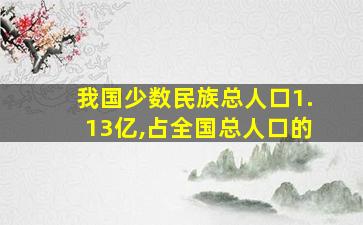 我国少数民族总人口1.13亿,占全国总人口的