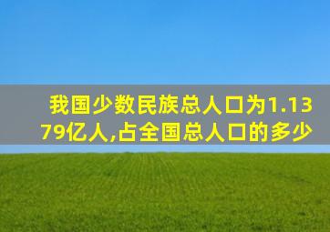 我国少数民族总人口为1.1379亿人,占全国总人口的多少