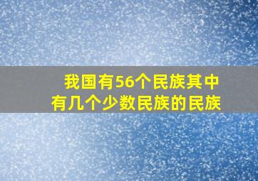 我国有56个民族其中有几个少数民族的民族