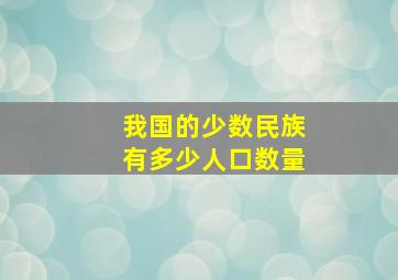 我国的少数民族有多少人口数量