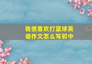 我很喜欢打篮球英语作文怎么写初中