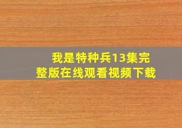 我是特种兵13集完整版在线观看视频下载