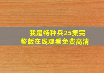 我是特种兵25集完整版在线观看免费高清