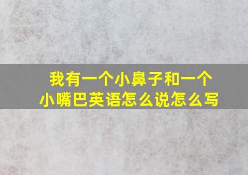 我有一个小鼻子和一个小嘴巴英语怎么说怎么写