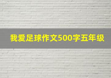 我爱足球作文500字五年级