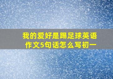 我的爱好是踢足球英语作文5句话怎么写初一