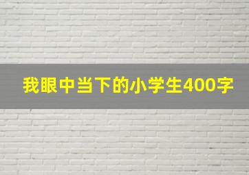 我眼中当下的小学生400字