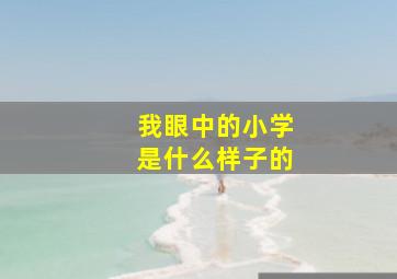 我眼中的小学是什么样子的