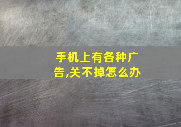 手机上有各种广告,关不掉怎么办