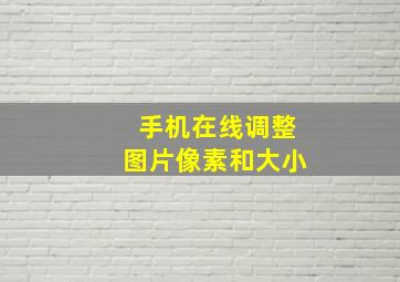 手机在线调整图片像素和大小