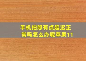 手机拍照有点延迟正常吗怎么办呢苹果11