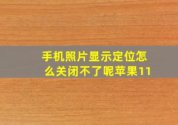 手机照片显示定位怎么关闭不了呢苹果11