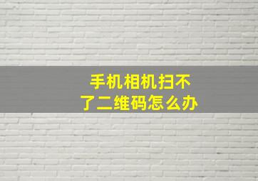 手机相机扫不了二维码怎么办