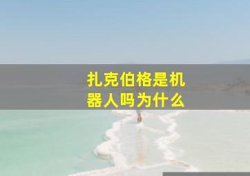 扎克伯格是机器人吗为什么