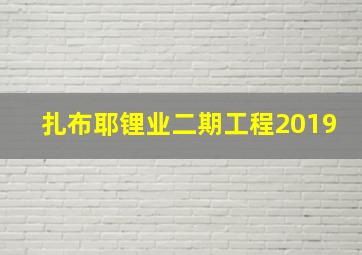 扎布耶锂业二期工程2019