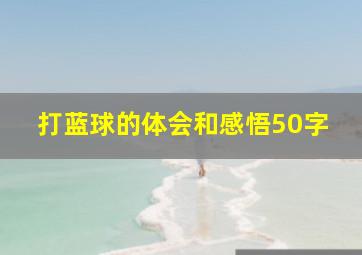 打蓝球的体会和感悟50字