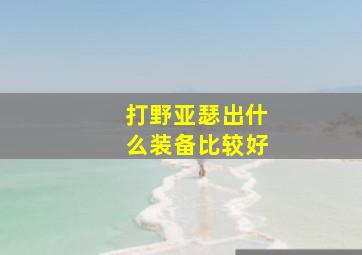 打野亚瑟出什么装备比较好