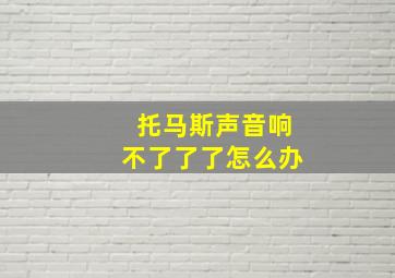 托马斯声音响不了了了怎么办