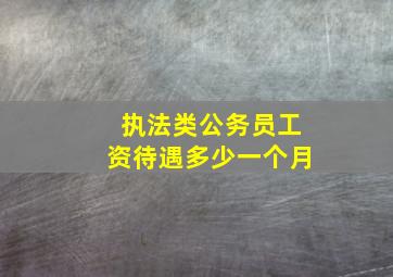 执法类公务员工资待遇多少一个月