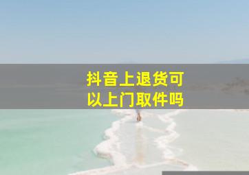 抖音上退货可以上门取件吗