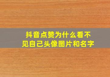 抖音点赞为什么看不见自己头像图片和名字