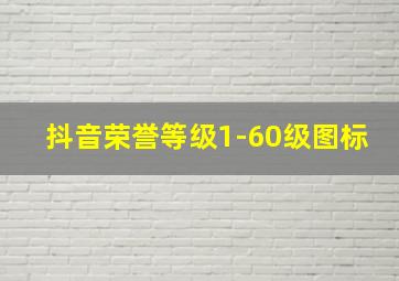 抖音荣誉等级1-60级图标