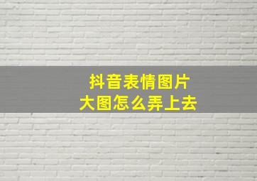 抖音表情图片大图怎么弄上去