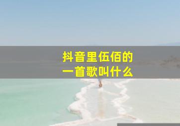 抖音里伍佰的一首歌叫什么