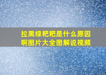 拉黑绿粑粑是什么原因啊图片大全图解说视频