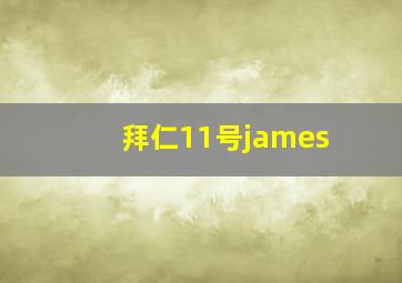 拜仁11号james