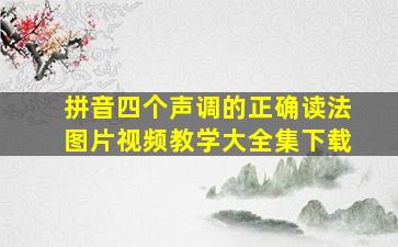 拼音四个声调的正确读法图片视频教学大全集下载