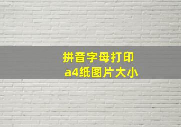 拼音字母打印a4纸图片大小