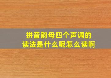 拼音韵母四个声调的读法是什么呢怎么读啊