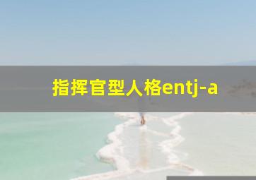 指挥官型人格entj-a