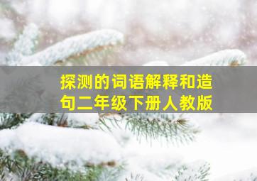 探测的词语解释和造句二年级下册人教版