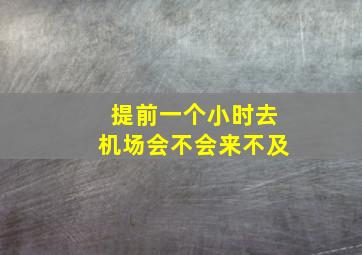 提前一个小时去机场会不会来不及