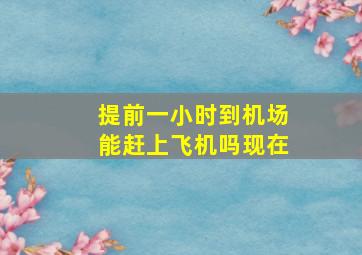 提前一小时到机场能赶上飞机吗现在