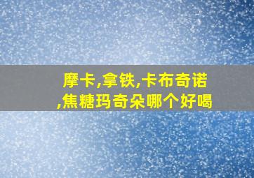 摩卡,拿铁,卡布奇诺,焦糖玛奇朵哪个好喝