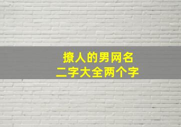 撩人的男网名二字大全两个字