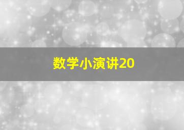 数学小演讲20