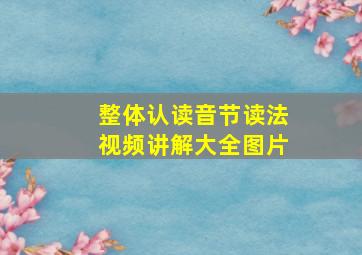 整体认读音节读法视频讲解大全图片