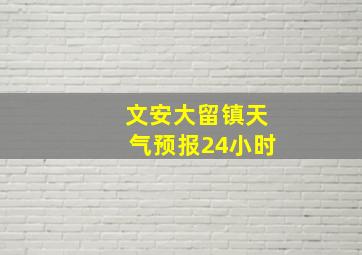 文安大留镇天气预报24小时