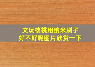 文玩核桃用纳米刷子好不好呢图片欣赏一下