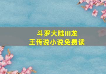 斗罗大陆III龙王传说小说免费读