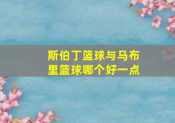 斯伯丁篮球与马布里篮球哪个好一点