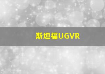 斯坦福UGVR