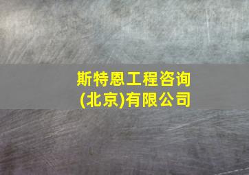 斯特恩工程咨询(北京)有限公司