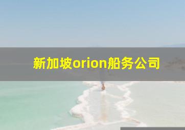 新加坡orion船务公司