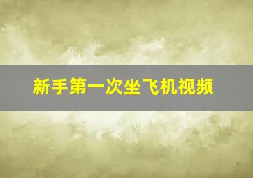 新手第一次坐飞机视频