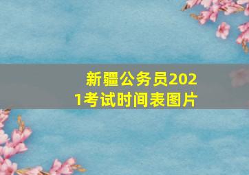 新疆公务员2021考试时间表图片